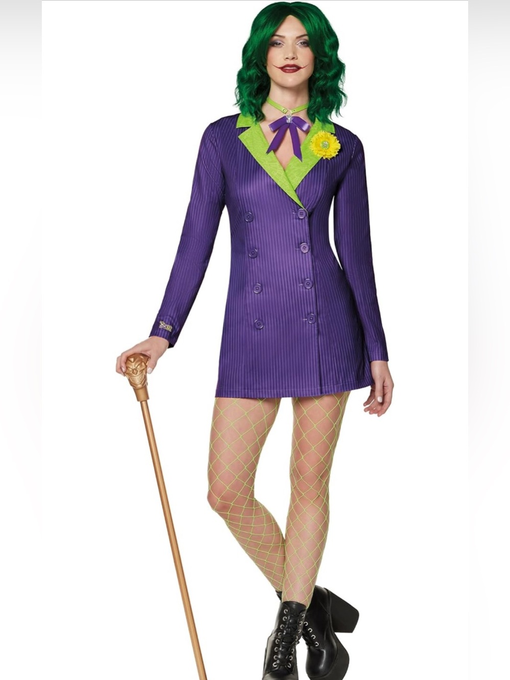 Spirit Halloween dc comics the joker Halloween costume woman Sz large 12/14